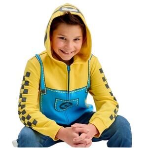 Minions Hoodie Jacket Unisex Kid Zip Costume Sweatshirt Sz Cosplay